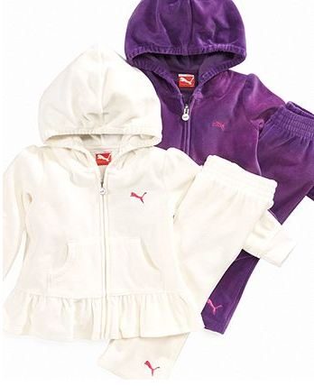 Violetinės spalvos Puma sportinis komplektėlis